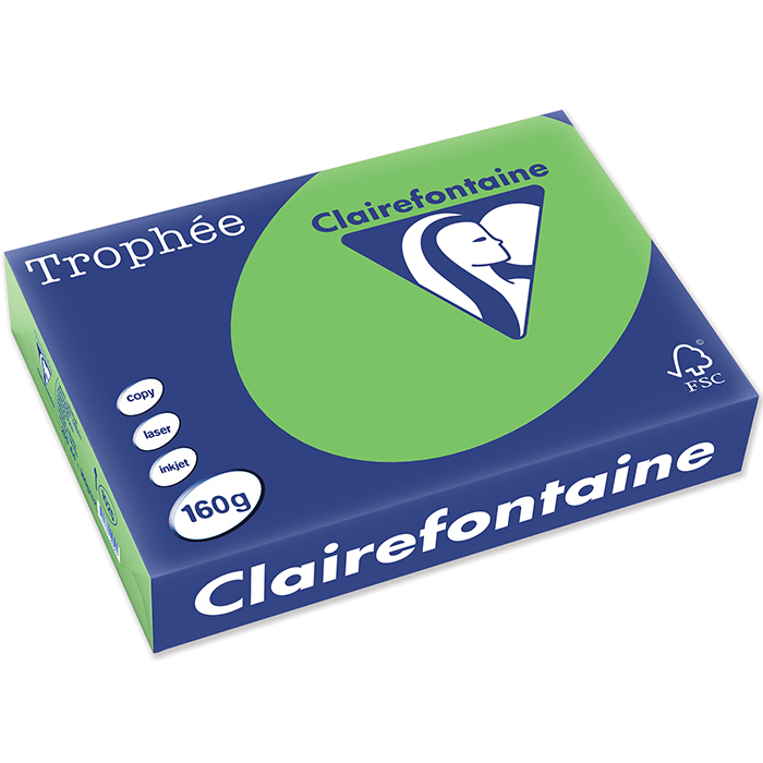 Clairefontaine Trophée Colored Copy FSC A4 160 gm², Intensive Green