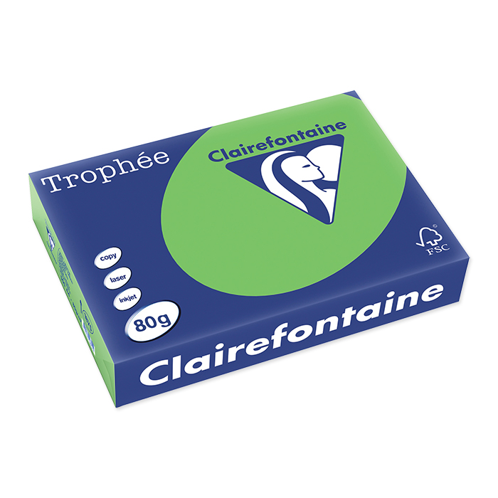 Clairefontaine Trophée Colored Copy FSC A4 intensive green, 80 g/m²