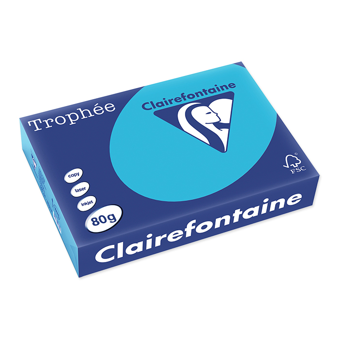Clairefontaine Trophée Colored Copy FSC A4 bleu royal, 80 g/m²