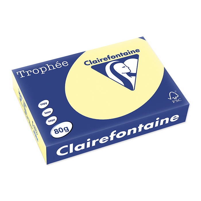 Clairefontaine Trophée Colored Copy FSC A4 giallo canarino, 80 g/m²