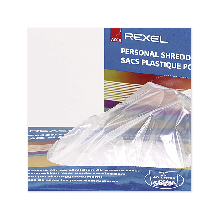 Rexel Document shredder plastic rubbish bags 40 litres, for Auto+ 3300M / Auto+ 300X SmarTech / Auto+ 300X / Momentum: M515 / X420 / M510 / X415