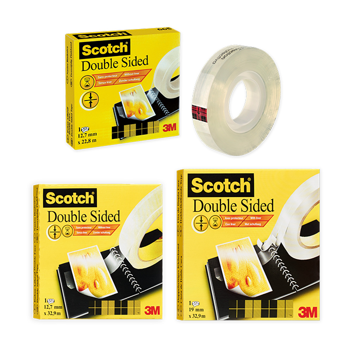 Scotch 665 Bande adhésive double-face sans intercalaire de protection