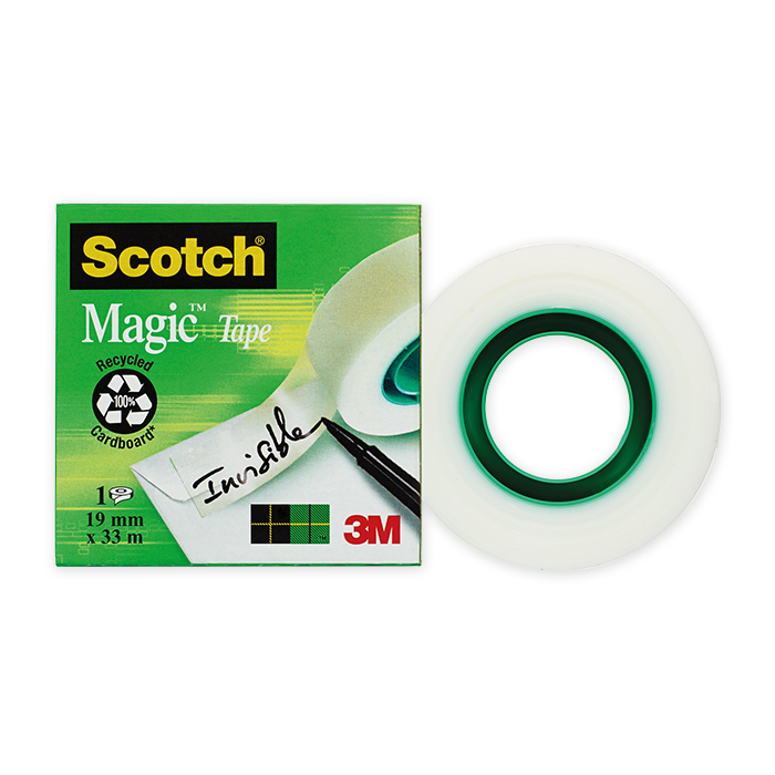 Scotch Bande adhésive invisible Magic Tape 19 mm x 33 m