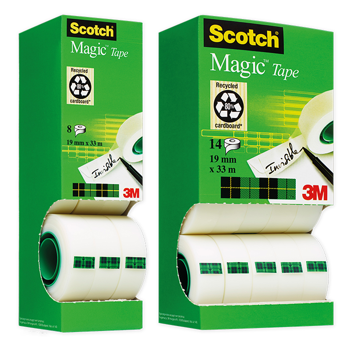 Scotch Magic Tape 810 Bande adhésive invisible - Boîte distributrice