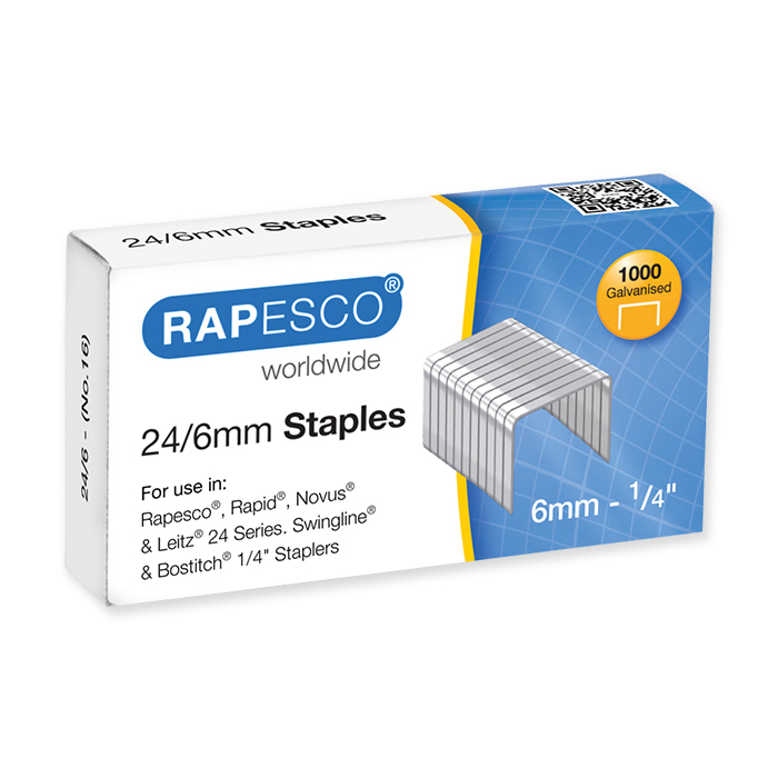 Rapesco staples Typ 24 / 26 24/6, leg length 6 mm