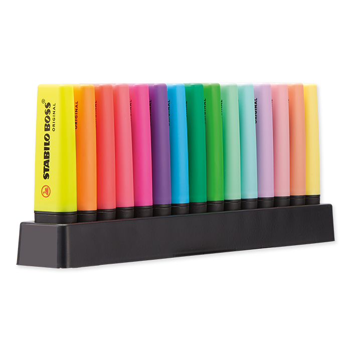 Stabilo Boss Original highlighter set Case of 15: all colours, including pastel colours