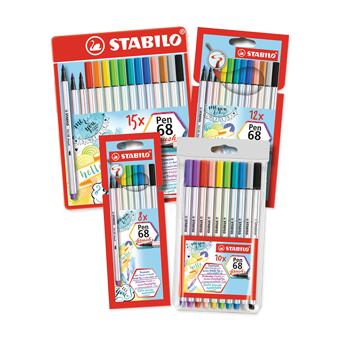 Stabilo Stylo fibres Pen 68 brush - Ensemble