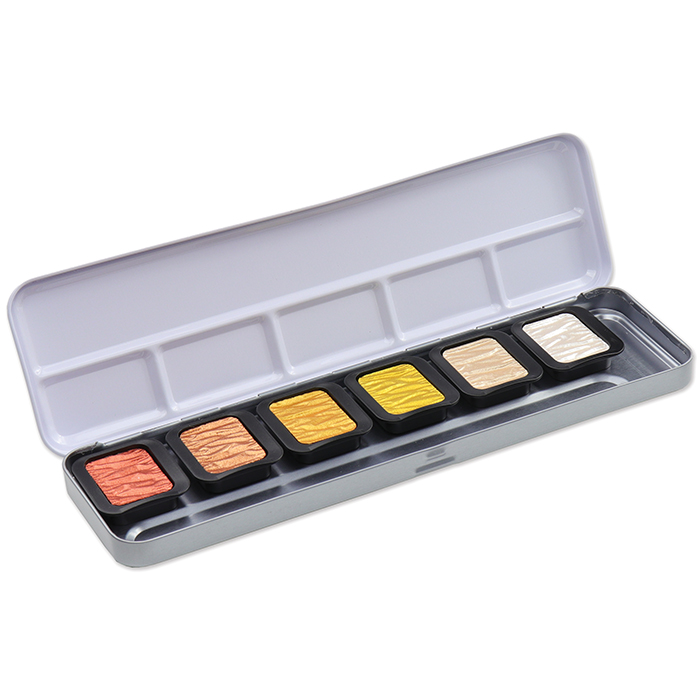 Talens Finetec Box F0600 Essentials Metals pearlescent colours