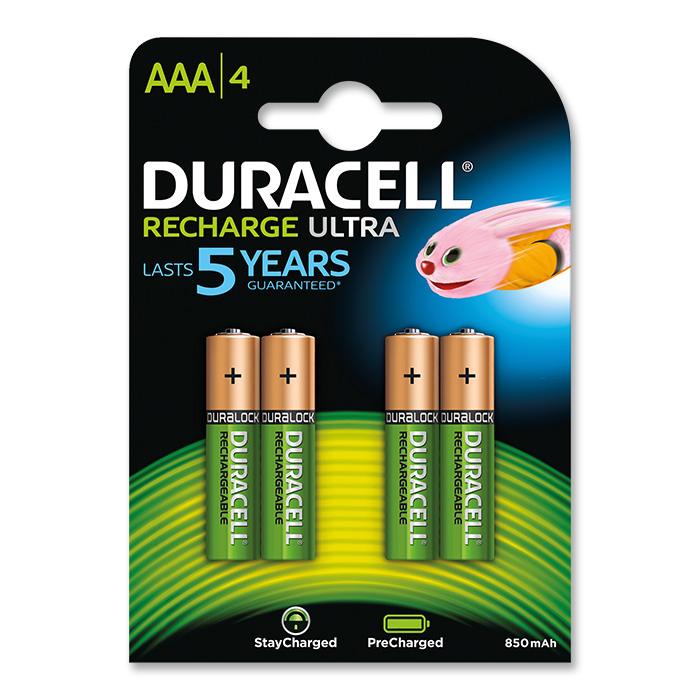 Duracell Recharge Ultra PreCharged AAA 850 mAh, 4 pièces