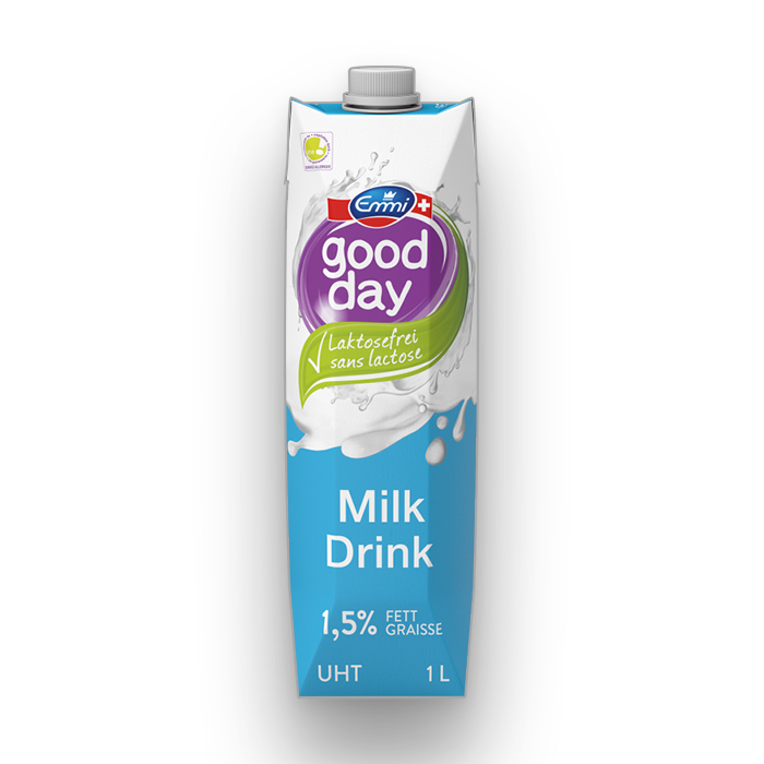 Emmi lait UHT, Tetra Pack sans lactose, 1 litre