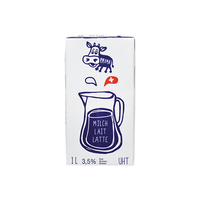 Prima lait UHT, Tetra Pack lait entier, 1 litre
