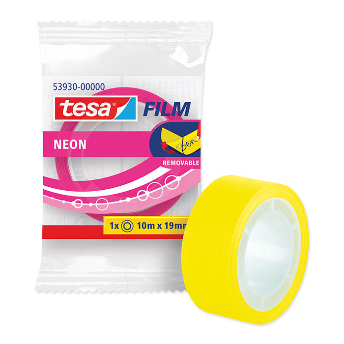 tesafilm®  Neon 10 m x 19 mm, assorted pink/yellow