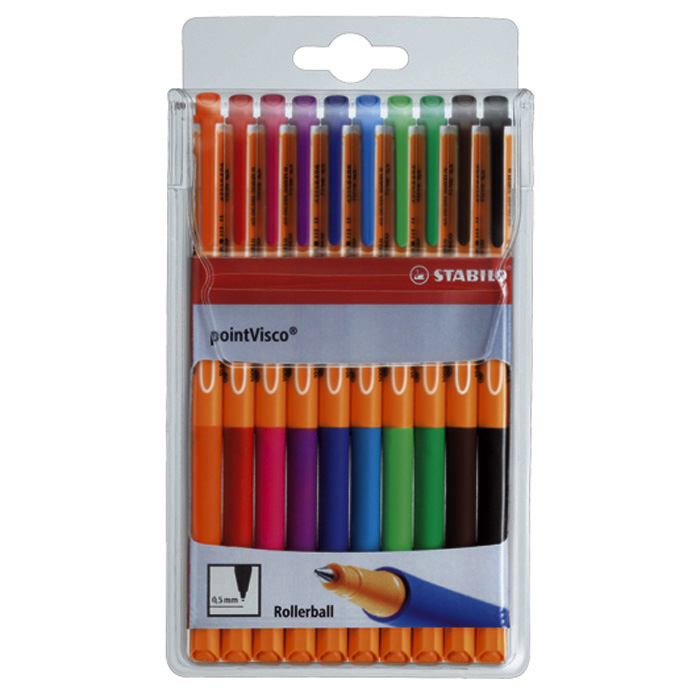 Stabilo Visco Gel rollerball pen Case of 10: all colours