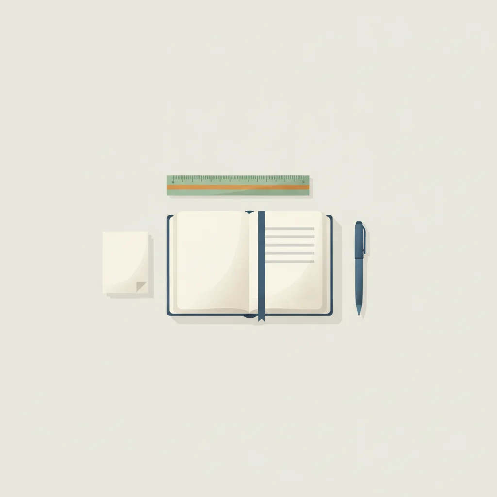 Illustration: aufgeräumter Schreibtisch